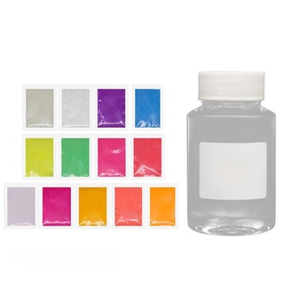 Yoi - Kit de polvo luminoso de 13 colores, diseño de resina epoxi, tinte de pigmento