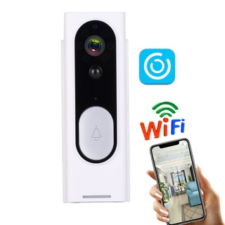 Video timbre 1080p HD visión nocturna inalámbrica WiFi seguridad hogar Monitor intercomunicador puerta campana cámara (7)