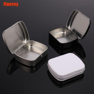 [ffwerny] Survival Kit Small Empty Metal Silver Black Flip Storage Box Case For Key Candy