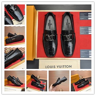 LV/Louis Vuitton Nuevos Zapatos De Cuero casual Para Hombre , Mocasines Ligeros