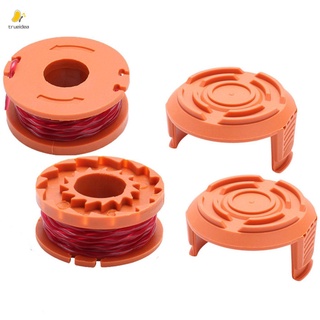 trueidea 4 piezas convenientes bobinas de repuesto worx accesorios tapa de carrete recortadora línea weedeater durable recambios compatibles con worx wa0010 (1)