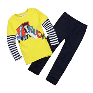 2Pcs Baby Kids Cotton Long Sleeve T-Shirts+ Long Pants Girl Boy Clothes Set