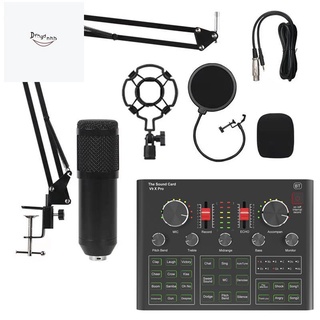 Bm800 micrófono de condensador conjunto con V9X PRO tarjeta de sonido mezclador para transmisión en vivo grabación ordenador Karaoke cantar