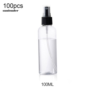 sl 10pcs 30/50/100ml plástico transparente vacío recargable maquillaje agua niebla spray botella (3)