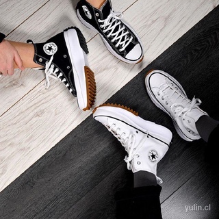 🔥Stock listo🔥[entrega rápida]4 colores Converse Run Star Hike zapatos de lona alta versión zapatos de corte alto para hombres y mujeres