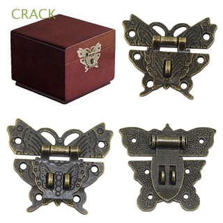 CRACK Mini Clasp Lock Vintage Style Furniture Lock Hasps Zinc Alloy Antique Household Jewelry Box Gift Box Hardware Buckle