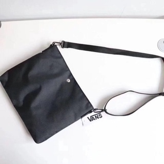 Vans impreso negro básico bolso de hombro marea marca mensajero hombres y mujeres bolsa de lona simple bolso (4)