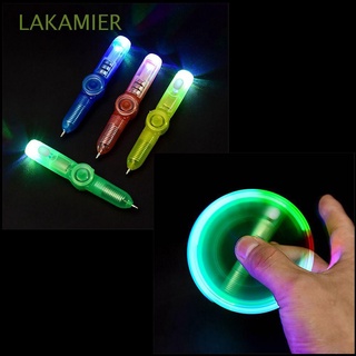 lakamier 1pc glow spinner juguete de color aleatorio spinning pluma alivio del estrés regalo creativo luz para adultos niños fidget juguete sensorial