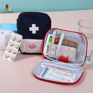 LAXFIER Outdoor Medicine Bag Travel Medicine Pill Storage Bag Medical Emergency Kits Portable Mini Household Fashion First Aid Kit/Multicolor