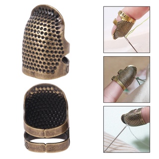 auito 8 unids/set de dedo dedal de metal protector de escudo agujas anillo de costura de mano acolchado diy accesorios de manualidades (3)