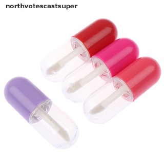 Northvotescastsuper 5Pcs DIY vacío tubo cosmético bálsamo labial cápsula transparente lápiz labial tubo contenedor 3ML NVCS