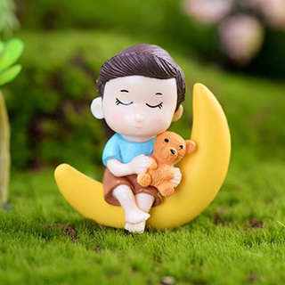 yakhsu 2 piezas Mini muñeca de resina para niños, jardín, bricolaje, Bonsai, adorno miniatura (7)