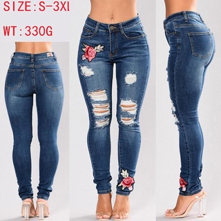 jeans rasgados de flores para mujer/shorts de mezclilla/shorts/shorts de mezclilla para mujer/talla grande