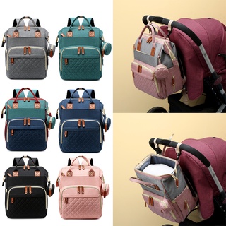 ifashion1 moda mujeres momia bolsa hit color bebé cama pañal mochilas puerto de carga (1)