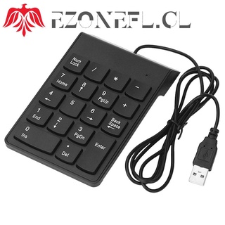 ezonefl 18 teclas usb con cable mini teclado digital teclado numérico para ordenador portátil