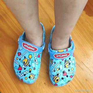 ♣✟Zapatillas de niños agujero zapatos Baotou zapatillas sandalias