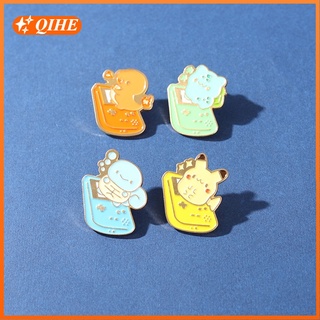 Pikachu Enamel Pin Animation Game Console Lapel Badge Bag Cartoon Collection Jewelry Birthday Gift