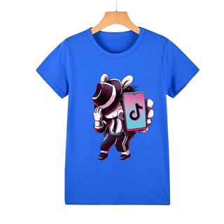 Niños de dibujos animados TikTok grupo de fiesta camiseta de verano de algodón Tops camiseta de los niños de manga corta camisetas de los niños de manga corta ropa ropa