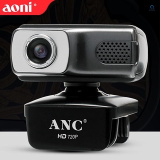 Aoni Webcam USB Videollamada Ordenador Portátil 720P Web Cam Videoconferencias Enseñanza Remota Estudio Webcast Cámara Con Micrófono Monitor