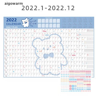 Aigowarm 2022 Year Wall Calendar with Sticker 365 Days Daily Schedule Periodic Planner CL