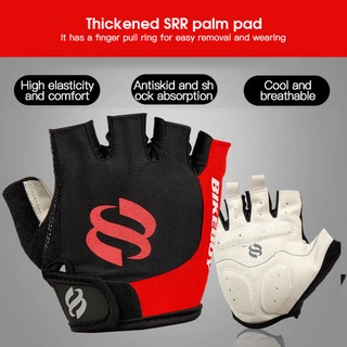 Guantes de medio dedo para bicicleta/guantes para montar al aire libre/guantes deportivos absorción de golpes antideslizantes (1)