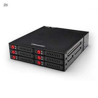 Dianhautongxun MR-6601 - carcasa de disco duro de 6 bahías para almacenamiento de datos de 2,5 pulgadas SATA SSD HDD casa de respaldo de la computadora