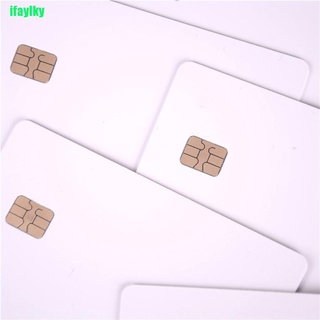 Ifay 5 pzas tarjeta De contacto De Pvc Ic inteligente con Chip De contacto De tarjeta inteligente blanca De seguridad (6)