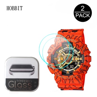 2pcs transparente hd vidrio templado para casio g-shock ga-110jdb 1a4pr ga110jdb smartwatch protector de pantalla 2.5d 9h cristal antiarañazos