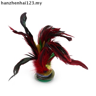 [Hanzhenhai123] jianzi 15cm saco pie juego de deportes kick feather kicking volantes (1)