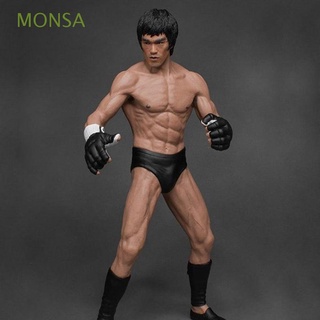 Monsa para niños regalos luchando versión 1:12 Miniatures Bruce Lee modelo de colección Bruce Lee figuras de acción