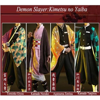 Anime Demon Slayer: Kimetsu no Yaiba Kamado Tanjirou Agatsuma Zenitsu Tomioka Giyuu Cosplay capa capa Cosplay disfraz @yjt (3)
