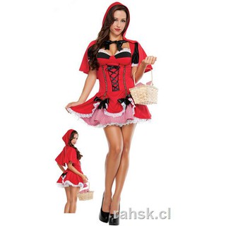 ❦♝New Halloween costume Red Little Red Riding Hood princess dress COSPLAY cosplay costume one drop delivery