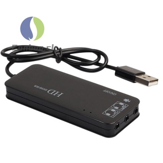 Conboo 3 puertos USB2.0 Hub con tarjeta de sonido externo adaptador de micrófono (7)