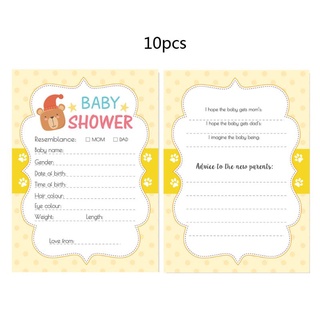 LA Baby Predictions and Advice Cards (paquete de 10) - juegos de Baby Shower Ideas para niño o niña- actividades de fiesta suministros