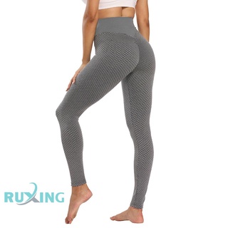 [Ruxing] pantalones deportivos elásticos de cintura alta para Yoga