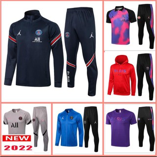 2022 new Paris Saint-Germain PSG Jordan sudaderas con capucha de fútbol chándal entrenamiento jogging traje chaqueta kit