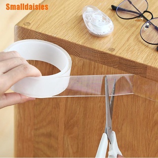 (pequeños Margaritas) transparente Nano cinta lavable reutilizable de doble cara adhesivo extraíble (4)