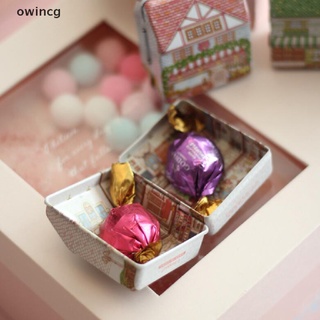 owincg House Shape Mini Tin Box Wedding Candy Gift Package Case Coin Collection Bag CL