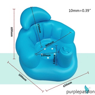 Purp-baby inflable hogar multiusos baño taburete silla de ducha inflable sofá para niñas niños (3)