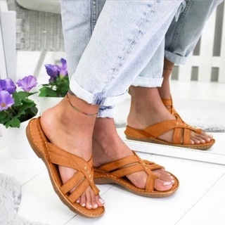 babyking1tl mujeres más el tamaño sandalias primavera verano color sólido deslizamiento en flip flop zapatos (1)