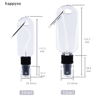 [Happyss] 30/50ml Reusable Portable Alcohol Spray Bottle Hand Sanitizer Travel Holder Hook