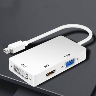 3 In1 Thunderbolt Mini Display Port MINI DP Male To HD4k DVI VGA Female Adapter Converter Cable For Apple MacBook Air Pro