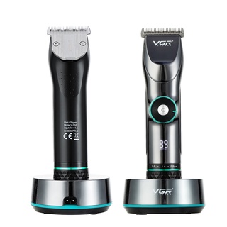 vgr v-256 profesional eléctrico cortador de pelo pantalla digital afeitadora de pelo en forma de r cortador cabeza recortadora de pelo
