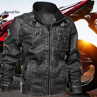 <corea> chaqueta casual de cuero sintético para hombre/otoño/moda para motocicleta (2)