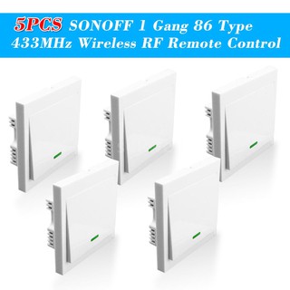 5pcs ewelink botón de luz de pared interruptor remoto controlador 3 gang 86 tipo encendido/apagado panel de interruptor 433mhz inalámbrico rf remot (7)