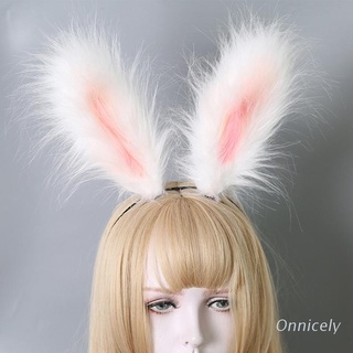 ONN Rabbit Bunny Plush Ears Headband for Girl Women Lovely Party Cosplay Costume