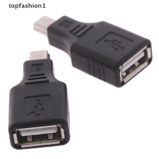 TOPF USB 2.0 female to mini usb male plug otg host adapter converter connector .