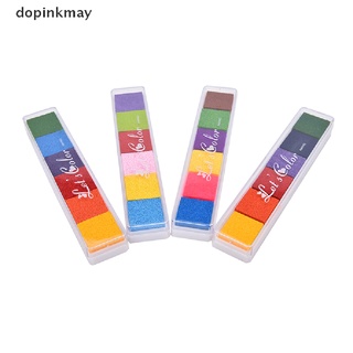dopinkmay 6colors no tóxico color almohadilla de tinta almohadilla de goma sello de dedo impresión diy craft sello, cl