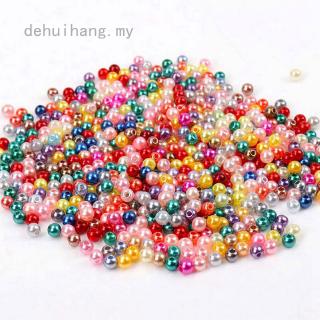 4mm imitación coloridas perlas acrílicas redondas espaciador perlas sueltas DIY joyería collar pulsera pendientes