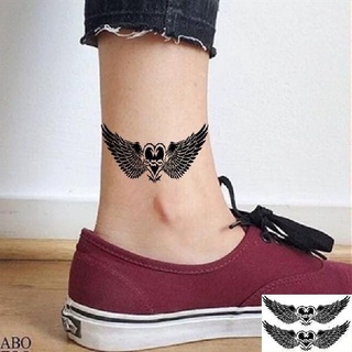 Black Wings Custom Tattoo Stickers Stickers Men and Women Trend Ankle Tattoo Stickers